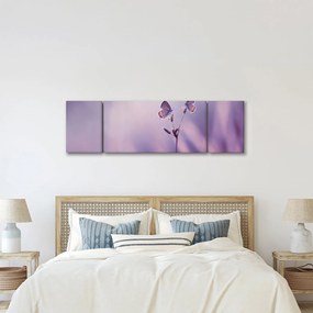 Obraz - Fioletowe motyle (170x50 cm)
