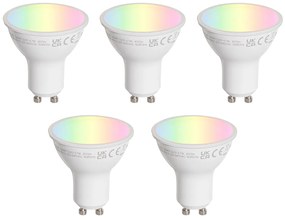 Zestaw 5 żarówek LED GU10 50mm przezroczystych 4,7W 400 lm 2200-2400K