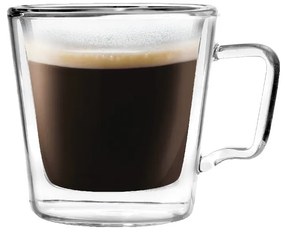 Zestaw 2 szklanek do espresso z podwójną ścianką Vialli Design, 80 ml