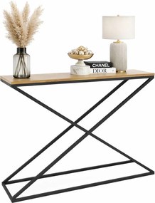 Konsola w stylu loft czarny + dąb lancelot A5-E18