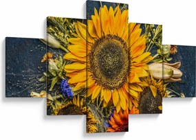 Obraz - Jesienne kwiaty (125x70 cm)