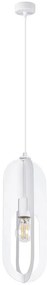 Biała pojedyncza lampa wisząca metalowa loft - A651 F5-N04