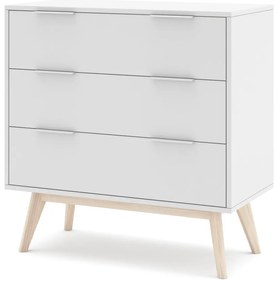 Biała niska komoda 80x83 cm Campus – Marckeric