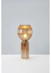 Lampa stołowa w bursztynowym kolorze ze szklanym kloszem (wysokość 40 cm) Toulipa – Markslöjd