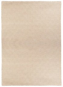 Kremowy dwustronny zewnętrzny dywan z tworzywa z recyklingu Green Decore Solitaire, 120x180 cm