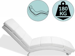 Leżanka LONDON, 186×55×89cm, biała Casaria