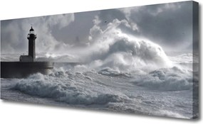 Obraz na płótnie Klasyczna Latarnia Morska