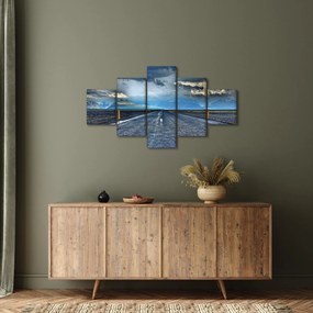 Obraz drogi podczas burzy (125x70 cm)