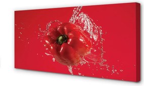 Duży obraz na płótnie Papryka Zanurzone w Wodzie