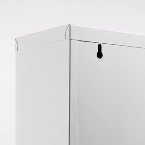Biała metalowa szafka na buty z 4 przegrodami Kave Home Rox