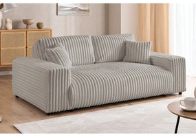 Jasnoszara sztruksowa sofa 178 cm Justin – Ropez