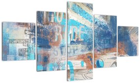 Obraz - Urodzony, by jeździć, niebieskie odcienie (125x70 cm)