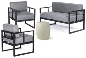 Szary aluminiowy zestaw mebli ogrodowych dla 4 osób – Bonami Essentials