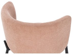 Brzoskwiniowe tapicerowane fotele jadalniane zestaw 2 szt. Ginny – MOME