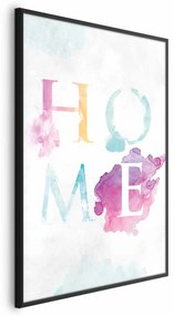 Plakat Tęczowe home 40x60 cm z ramą czarną bez marginesu ARTGEIST B
