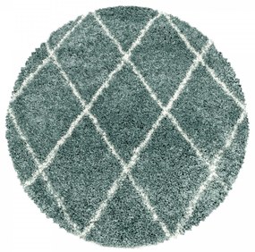 Dywan shaggy Alvor kratka niebieski 80 cm x 80 cm koło