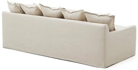 Beżowa lniana sofa 230 cm Zenira – Kave Home