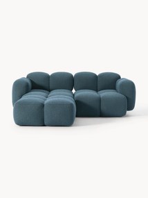 Sofa modułowa Bouclé z pufem Tayla (3-osobowa)