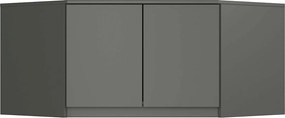 Nadstawka na szafę AKORD S100 Grafit Szary 100 cm 2 drzwi kolor Grafit Szary mat 3 półki 100x50x55 cm