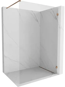 Mexen Lunar ścianka prysznicowa Walk-in prawa 50 x 200 cm, transparent 8 mm, różowe złoto - 830-050-000-60-00-P