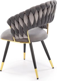 Krzesło do jadalni z przeplatanym oparciem K551 Halmar