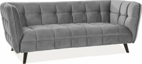 Sofa CASTELLO VELVET 3 szara