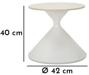 Okrągły stolik z ceramicznym blatem ø 45 cm Fush – Mauro Ferretti