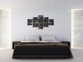Obraz - Retro czerwony samochód (125x70 cm)