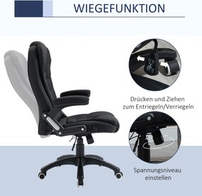 Vinsetto Fotel biurowy obrotowy ergonomiczny z pianką i materiałem lnopodobnym szary | Aosom PL