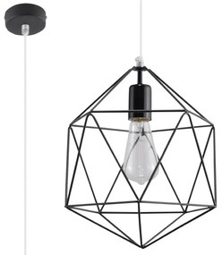 Lampa wisząca GASPARE czarna SOLLUX  LIGHTING