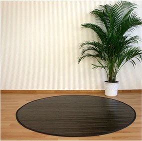 Dywan 150 cm ciemnobrązowy bambus