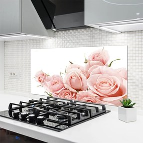 Szkło do Kuchni na Ścianę Królewski Bukiet Róż