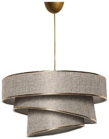 Lampa wisząca Couper - beżowa, złota