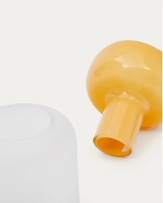 Żółty szklany wazon (wysokość 30,5 cm) Kelse – Kave Home