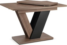 Stół Prostokątny Rozkładany CLARK 120-160 cm Orzech/Czarny Japandi