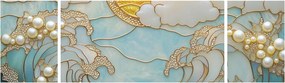 Obraz - 3D perły w oceanie (170x50 cm)