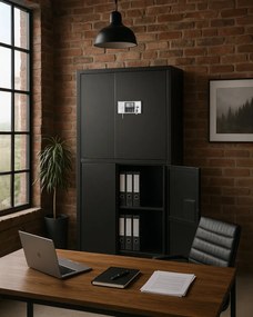 Szafa biurowa z dwoma zamkami elektrycznymi XD-032