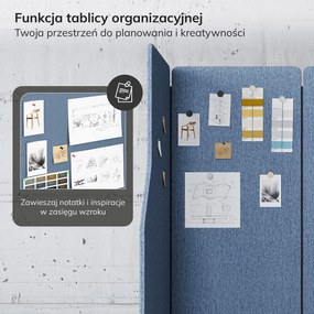 Parawan akustyczny SADIE Frozen Lake 240/145 cm