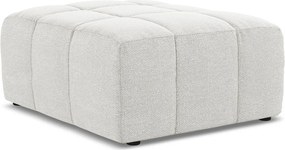 Biały podnóżek z materiału bouclé Aloha – Makamii