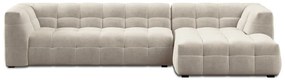Beżowy aksamitny narożnik Windsor &amp; Co Sofas Vesta, prawostronny