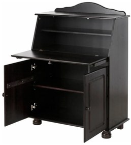 Ciemnobrązowa wysoka komoda z sekretarzykiem 107x39 cm Mette – Støraa