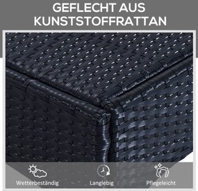 Outsunny leżak ogrodowy leżak 3-częściowy zestaw mebli ogrodowych technorattan 4 kolory