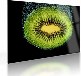 Obraz na szkle - szczegół kiwi w wodzie (70x50 cm)
