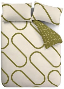 Pościel dwuosobowa w kolorze khaki/beżowa 230x220 cm Linear Curve – Catherine Lansfield