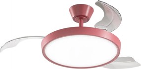 Wentylator sufitowy Perenz 7196 R CT czerwony z oświetleniem - Ø 106 cm, 3 łopatki, 6 prędkości, silnik prądu stałego 40 W, cichy