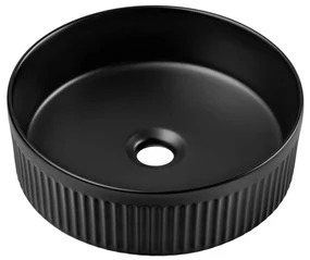 COMAD BEYOND 2 BLACK ( E-6565 ) - Umywalka nablatowa BEYOND śr. 36 cm matowy czarny