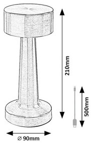 Rabalux 74207 lampa stołowa LED Senan, złoty