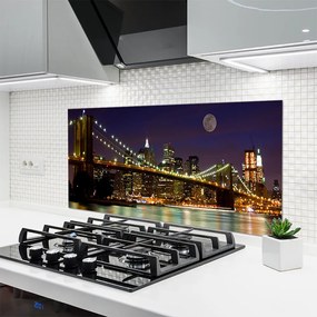 Dekor Szklany do Kuchni Perspektywa Nowoczesnego Mostu