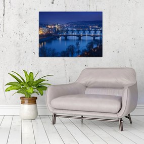 Obraz na szkle - praskie mosty (70x50 cm)