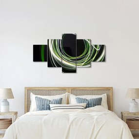 Obraz zielonych kresek (125x70 cm)